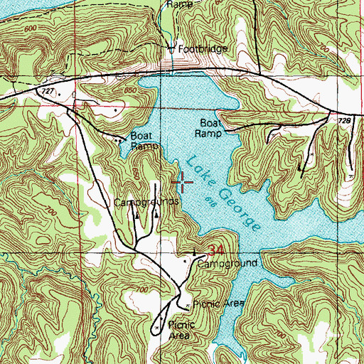 Topographic Map of Loud Thunder Forest Preserve, IL