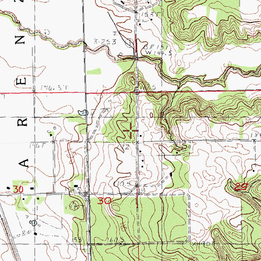 Topographic Map of Lovecamp School (historical), IL