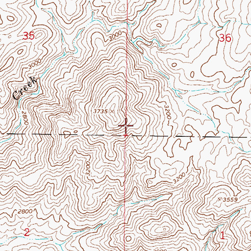 Topographic Map of Burro Spring, AZ