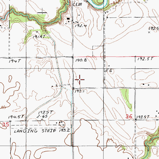 Topographic Map of Loveridge School (historical), IL