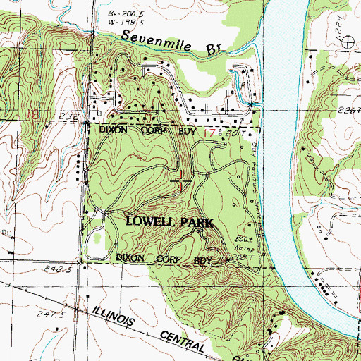 Topographic Map of Lowell Park, IL