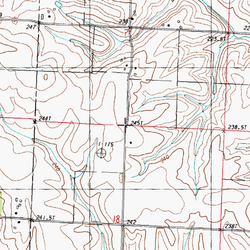 Topographic Map of Lowell School (historical), IL