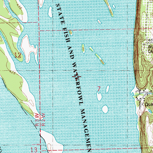 Topographic Map of Lower Flat Pond, IL