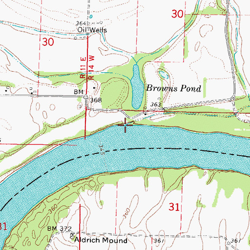 Topographic Map of Lower Sandy Slough, IL