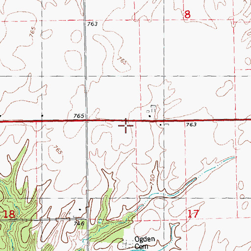 Topographic Map of Lucas School (historical), IL