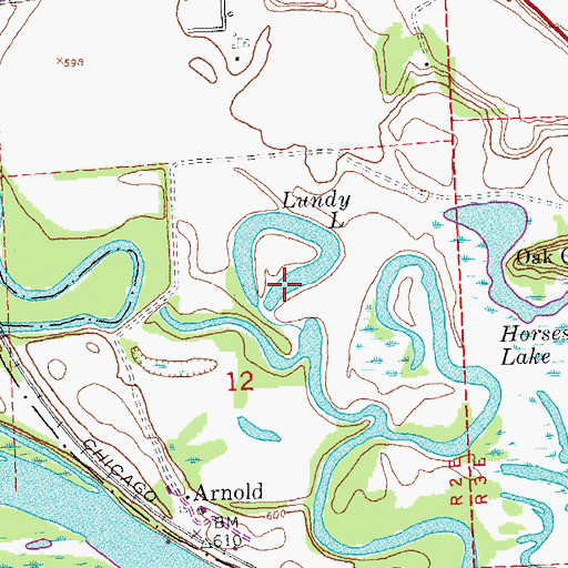 Topographic Map of Lundy Lake, IL