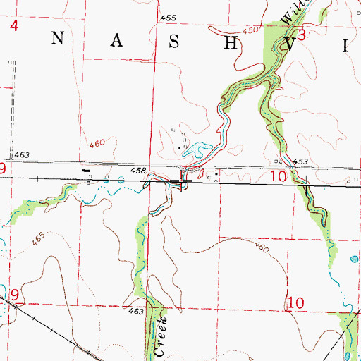 Topographic Map of Lunte Creek, IL