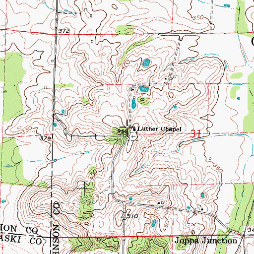 Topographic Map of Luther Chapel, IL
