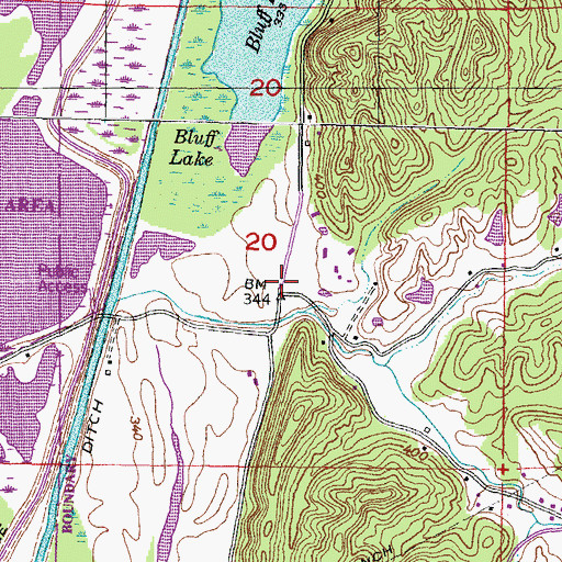 Topographic Map of Lylerle School, IL