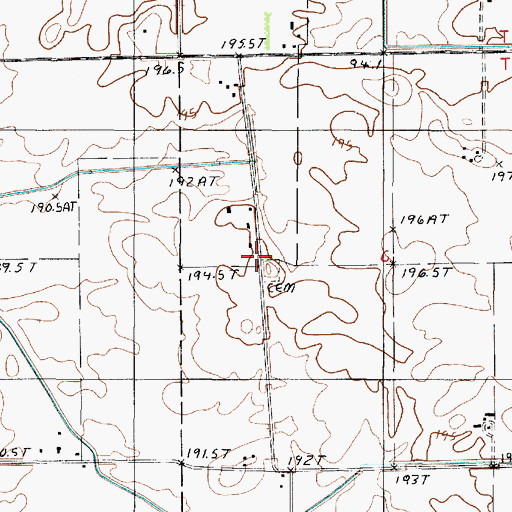 Topographic Map of Lyman School (historical), IL