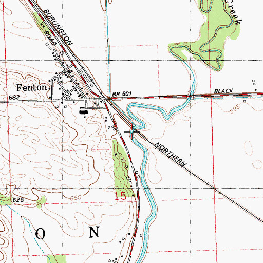 Topographic Map of Lynn Creek, IL