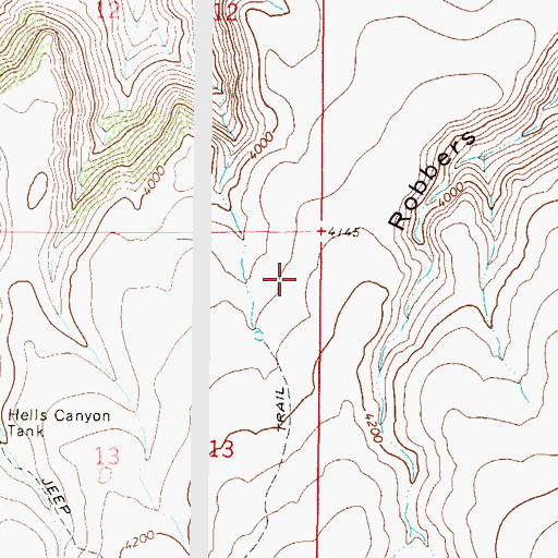 Topographic Map of Middle Tank, AZ