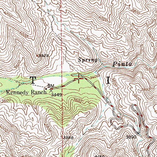 Topographic Map of Miles Ranch Trailhead, AZ