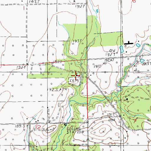 Topographic Map of Macedonia Baptist Church, IL
