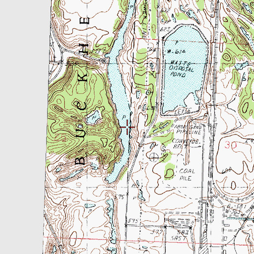 Topographic Map of Macedonia School (historical), IL