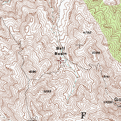 Topographic Map of Sherry Spring, AZ