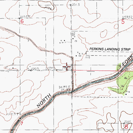 Topographic Map of Madden School (historical), IL