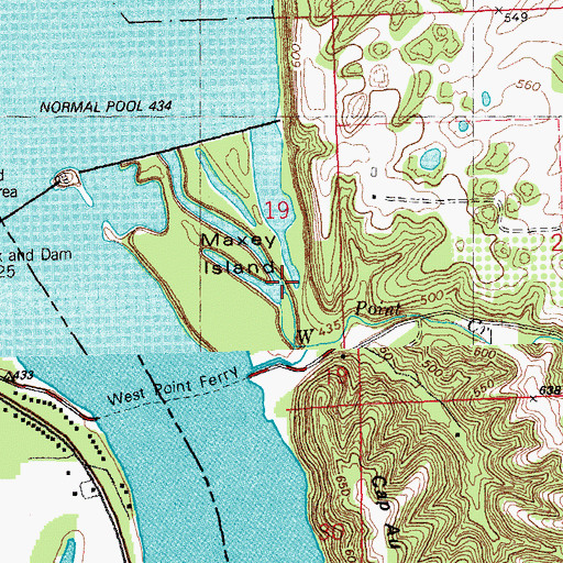 Topographic Map of Madison Creek, IL