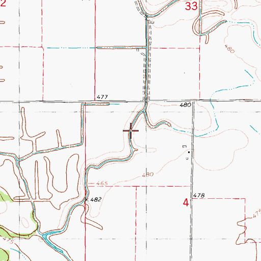 Topographic Map of Main Ditch, IL