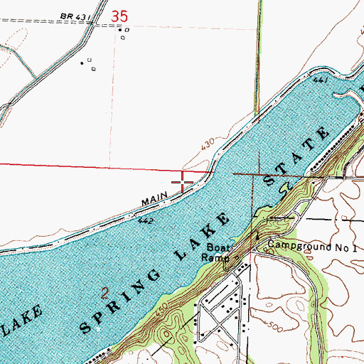 Topographic Map of Main Ditch, IL