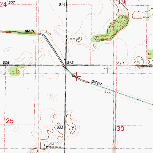 Topographic Map of Main Ditch, IL