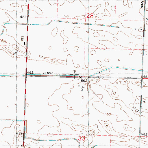 Topographic Map of Main Ditch, IL