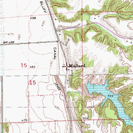 Topographic Map of Mallard, IL