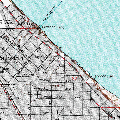Topographic Map of Maloney Farm Preserve, IL