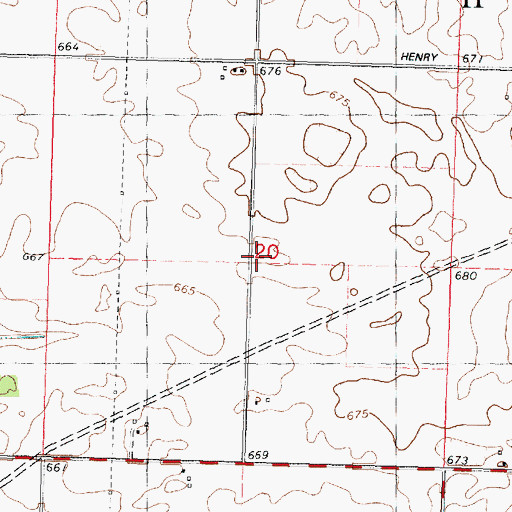 Topographic Map of Manion School (historical), IL