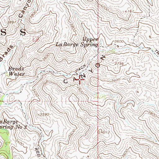 Topographic Map of Canyon Spring, AZ