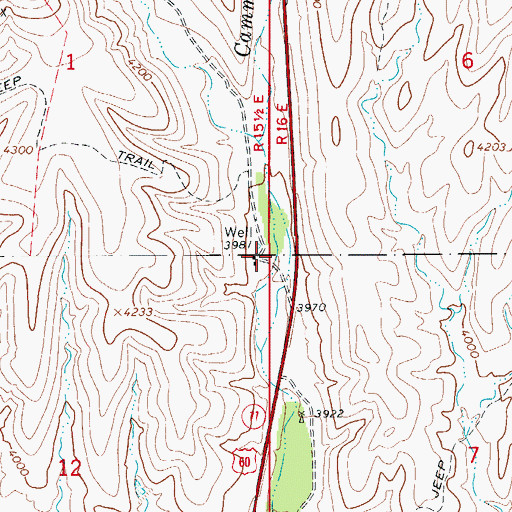 Topographic Map of Jones Ranch, AZ