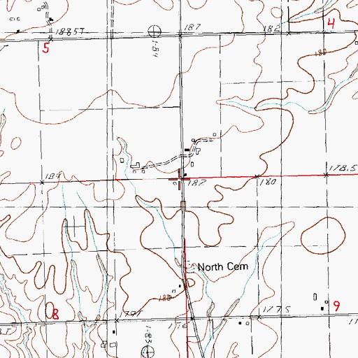 Topographic Map of Maple Grove School (historical), IL