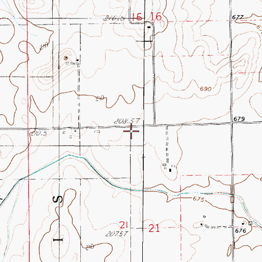 Topographic Map of Maple Grove School (historical), IL