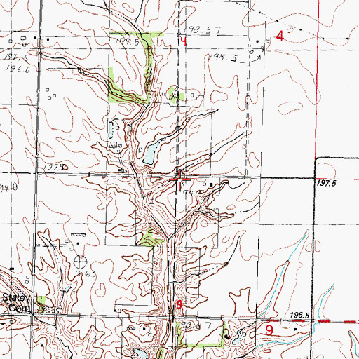 Topographic Map of Maple Grove School (historical), IL