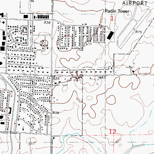 Topographic Map of Maple Grove School (historical), IL