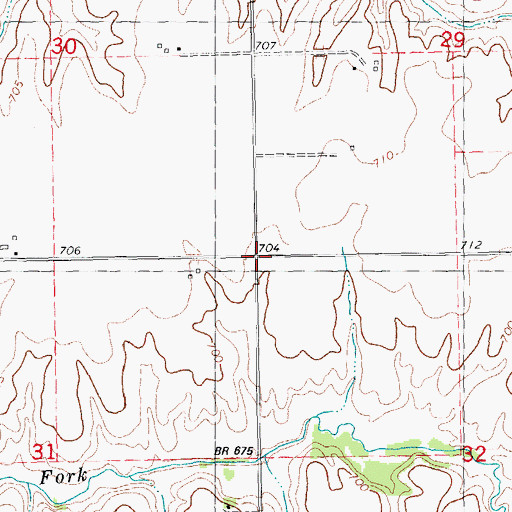 Topographic Map of Maple Grove School (historical), IL