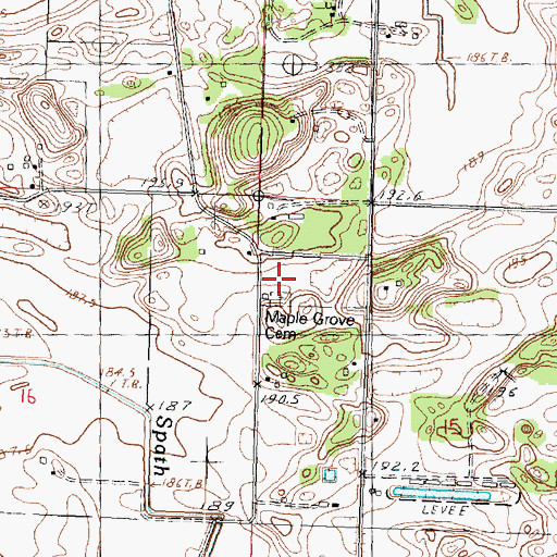 Topographic Map of Maple Grove School (historical), IL