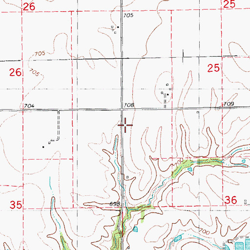 Topographic Map of Maplewood School (historical), IL
