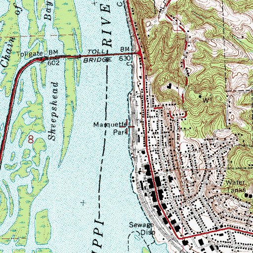 Topographic Map of Maquette Park, IL