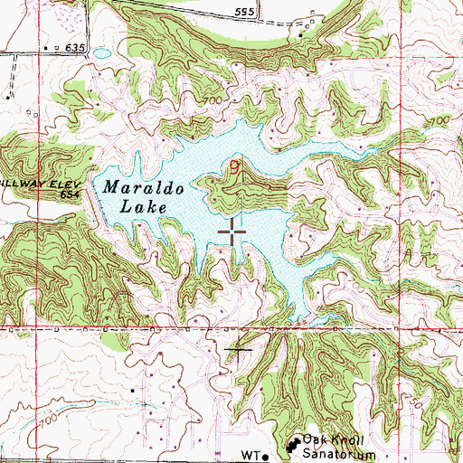 Topographic Map of Maraldo Lake, IL
