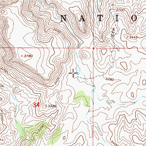 Topographic Map of Crucifixon Tank, AZ