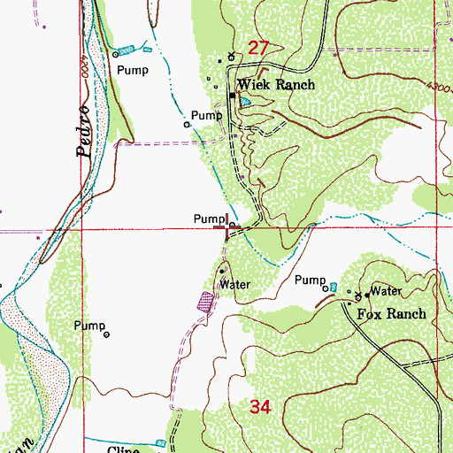 Topographic Map of Greenbush Draw, AZ