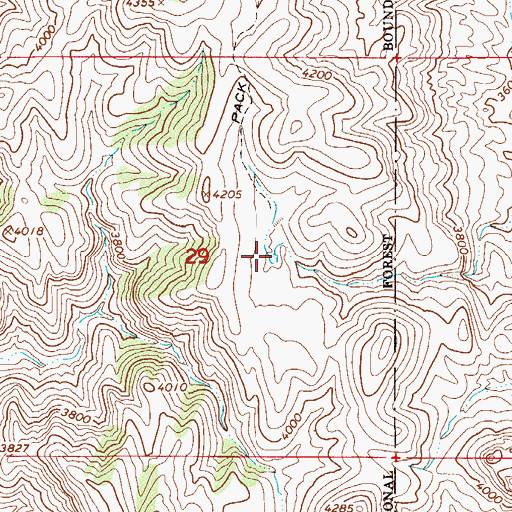 Topographic Map of Red Tank, AZ