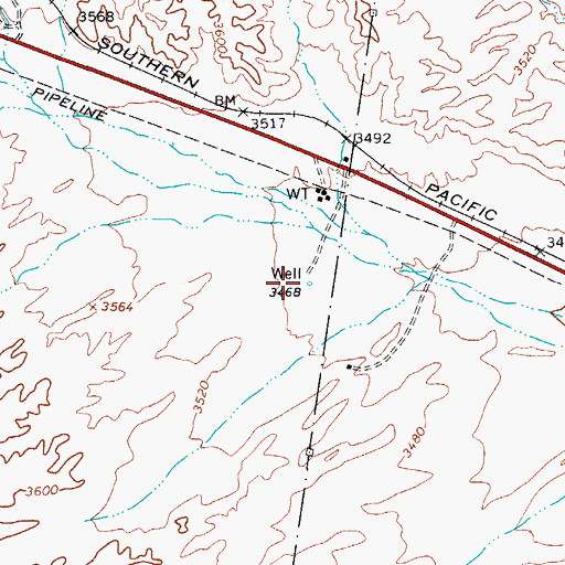 Topographic Map of Globe City Well, AZ
