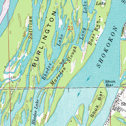 Topographic Map of Marsden Slough, IL