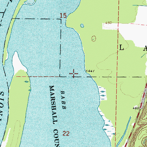 Topographic Map of Babb Slough, IL