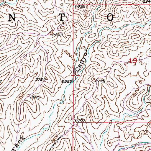 Topographic Map of Nobel Well, AZ