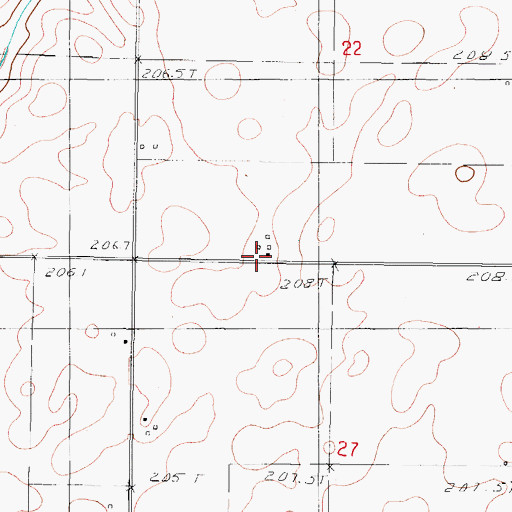 Topographic Map of Marshall School (historical), IL