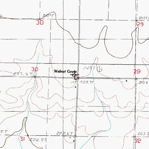 Topographic Map of Martin Box School (historical), IL