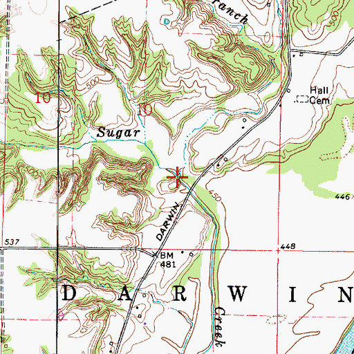 Topographic Map of Martin Branch, IL